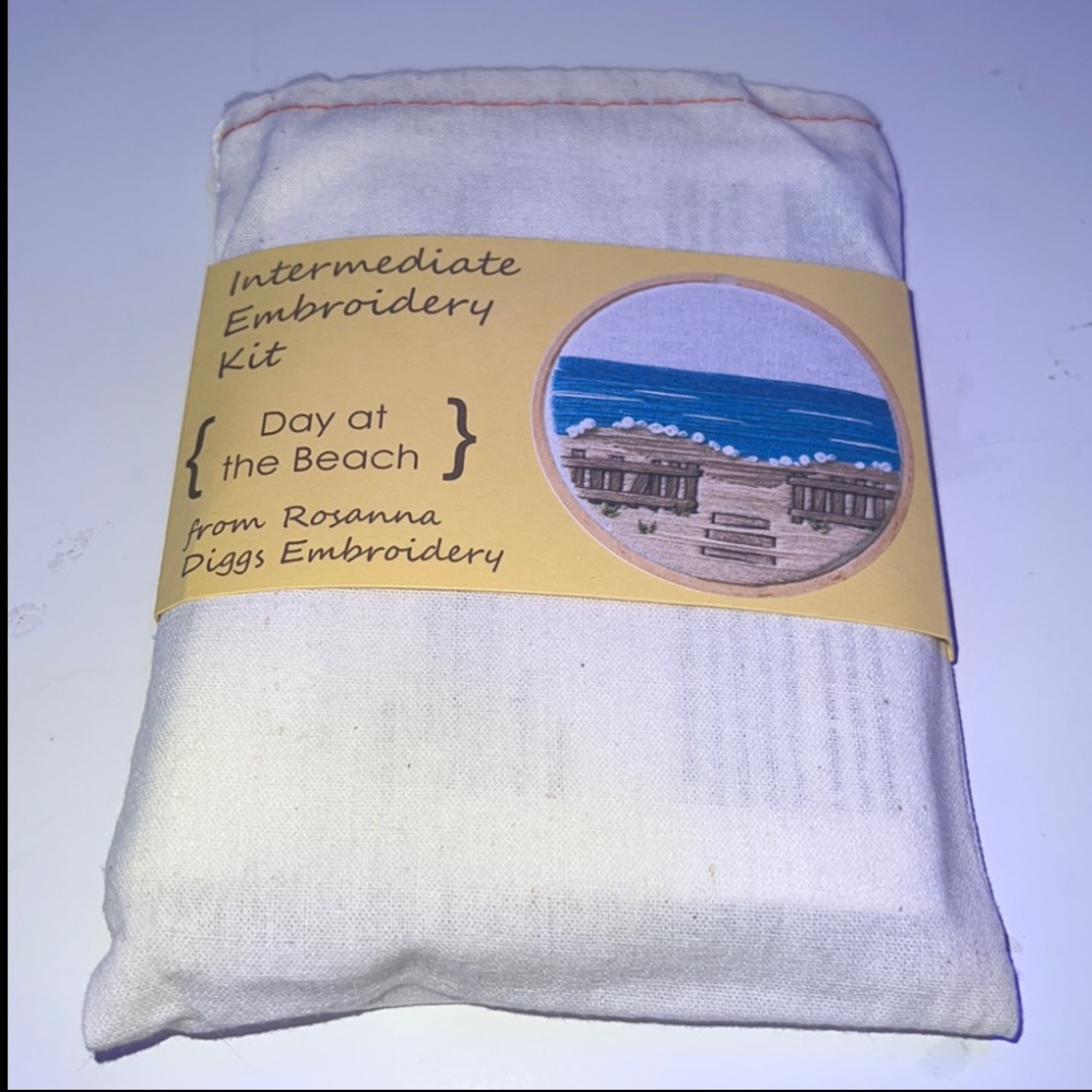 Day at the Beach 🌊 Handmade Embroidery Kit. 🪡